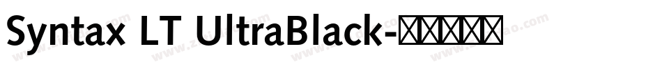 Syntax LT UltraBlack字体转换